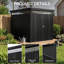 Charcoal Black Flat Roof Tool Shed