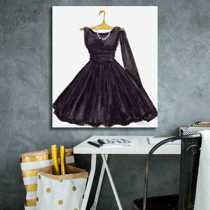  «Black Dress Thread» par Janie McGee, art mural sur toile, 26 po x 30 po, H 30 po x l 26 po