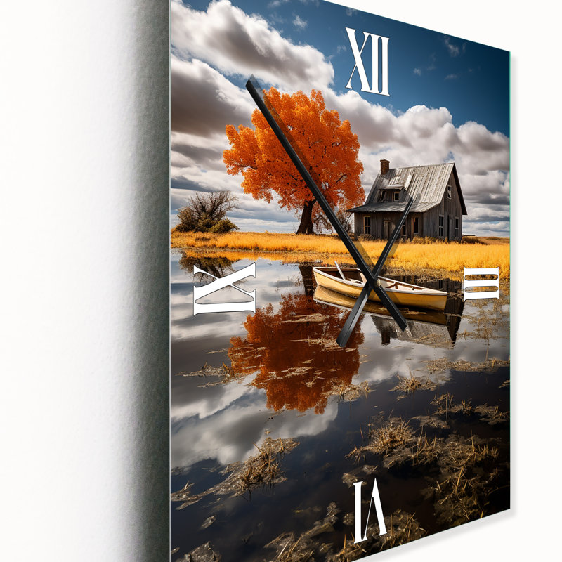 Horloge murale moderne Farmhouse Homestead Reflections, H 32 po x l 24 po x P 1 po