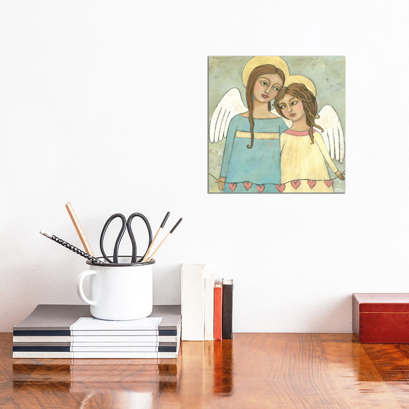 Sisters, Too by Teresa Kogut - Painting on Canvas, Wrapped Canvas, 30.48 cm H x 30.48 cm W