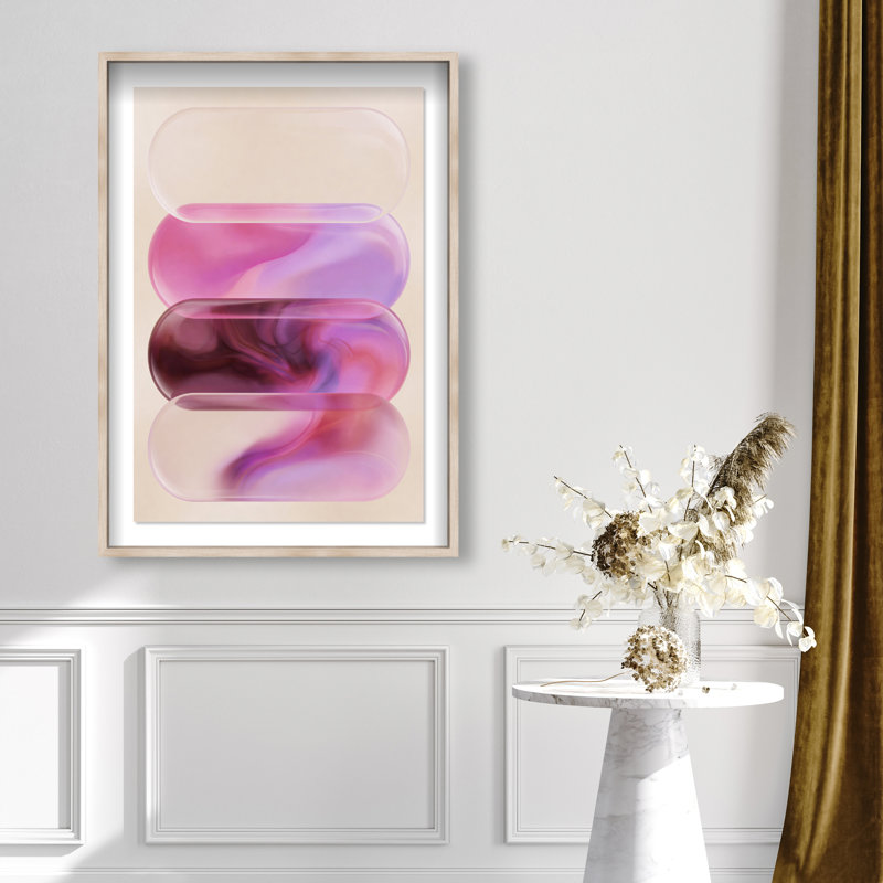 Clear Rose Print by Oliver Gal, 16.5"H x 11.5"W, Natural Oak Shadowbox