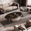 Table basse ovale en pierre supercristalline-105843506-105843509