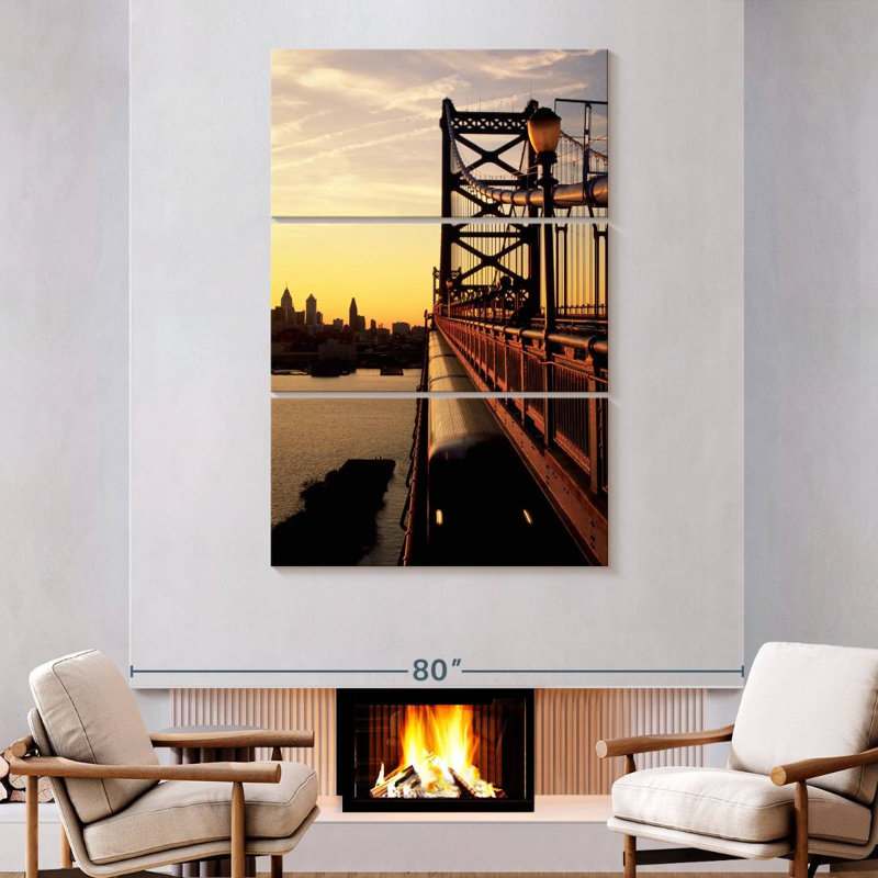 Lilie Benjamin Franklin Bridge, H 74 po x l 48 po
