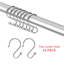 Tringle à rideau de douche en aluminium à double paroi en forme de L 72 po x l 31,7 po Utopia Alley avec 24 crochets de douche et support de plafond, fixation murale-105208335