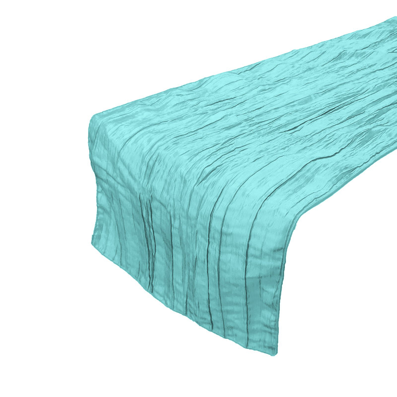Chemin de table Clermt, 12 po x 144 po, Bleu aqua