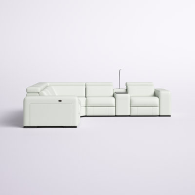 Ariaana Upholstered Power Reclining L-Shaped Sectional Symmetrical