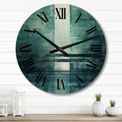 Horloge murale en bois massif Sulema