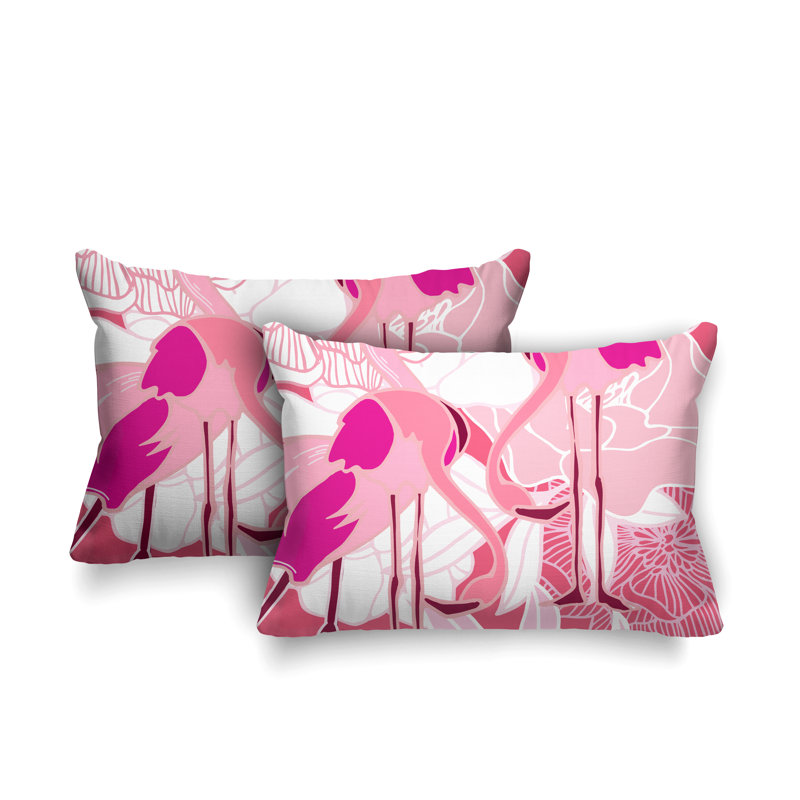 Coussin lombaire intérieur / extérieur Mingo, Rose