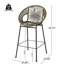 Faux pour patio extérieur, fabrication en PE, confort ergonomique, motif tissé complexe, cadre, caisses à usages multiples convenables pour le jardin et l'extérieur, fabriqué en PE, design, élégant-218849432