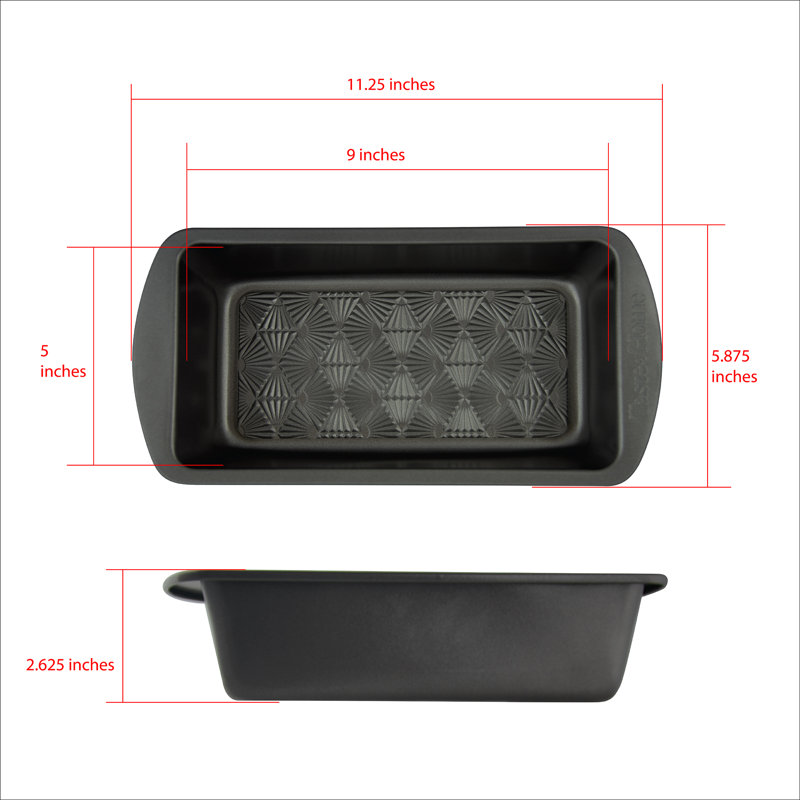 Ash Gray Non-Stick Steel Loaf Pan, 9 x 5 inch