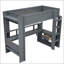Lit mezzanine simple en bois avec bureau-639883568