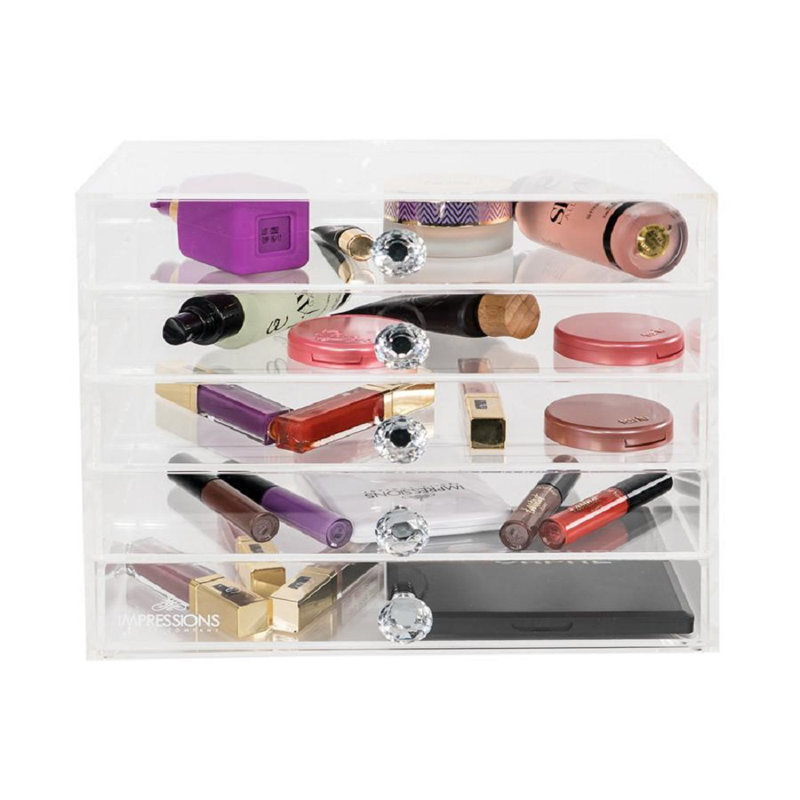 Organisateur de maquillage mince à 5 niveaux Diamond Collection