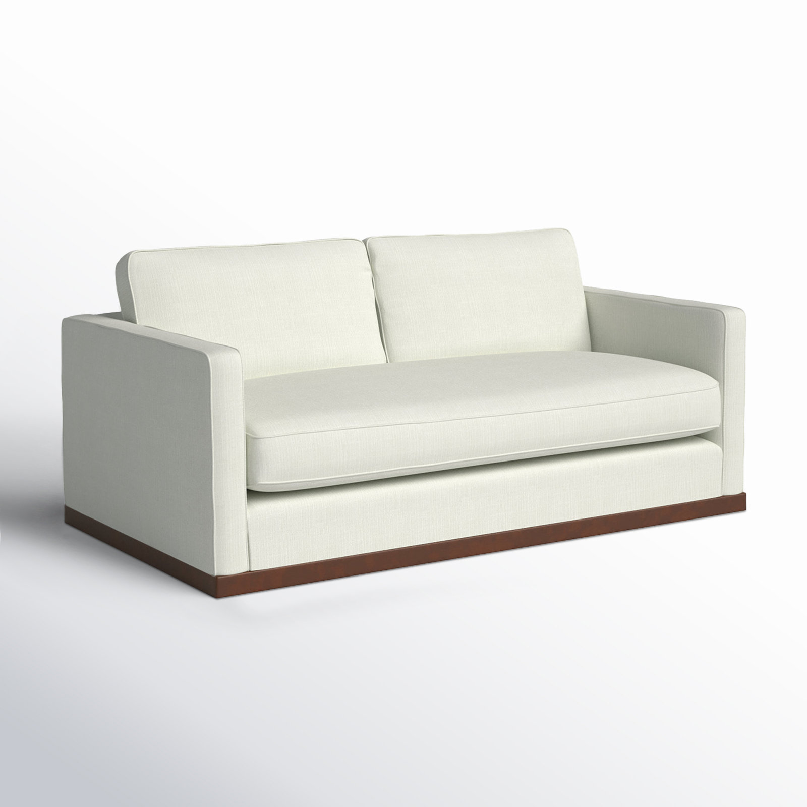 Bobbi 73'' Upholstered Loveseat , Flannigan Cotton White Performance Weave