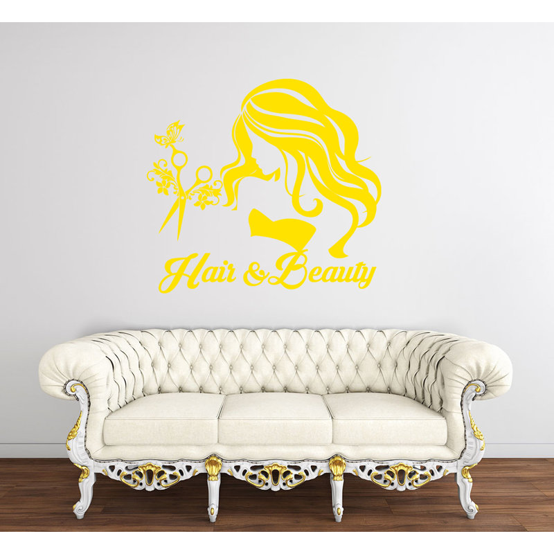 Adhésif décoratif pour cheveux et salon de beauté, Jaune