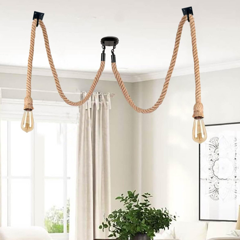 2 - Light Black Kitchen Island Pendant