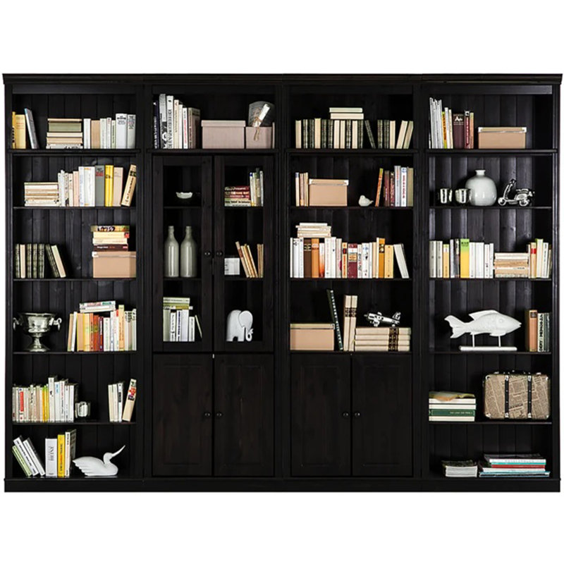 Fieldway 223cm H x 296cm W Bookcase, Black