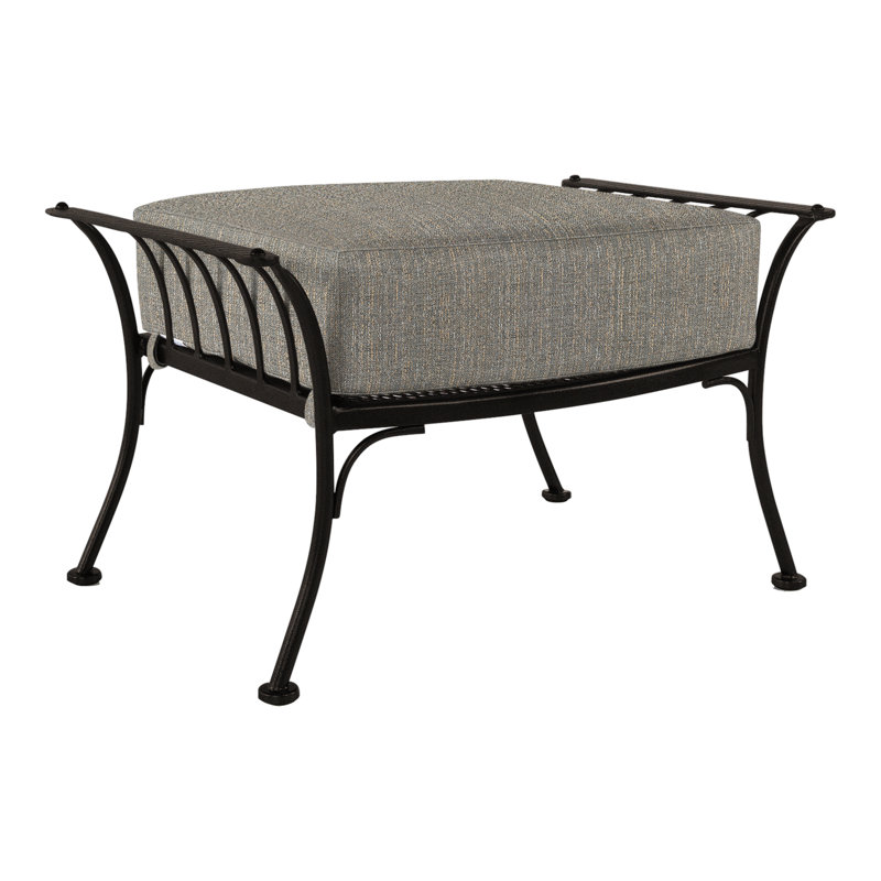 Monterra Rectangle Outdoor Ottoman Patio Ottoman, Kindle Silk, Carbon Black