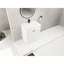 Meuble-lavabo blanc en résine 30 po avec charnières à fermeture en douceur - Aspect autoportant et 2 portes d'armoire de style moderne pour le rangement-130597537-130597544