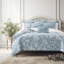 Ensemble de couvre-lit en coton bleu Elwood-109897474