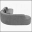 Canapé modulaire extra large Mirod de 122 po avec tissu doux, design incurvé élégant et mousse haute résilience pour le confort-1233278476