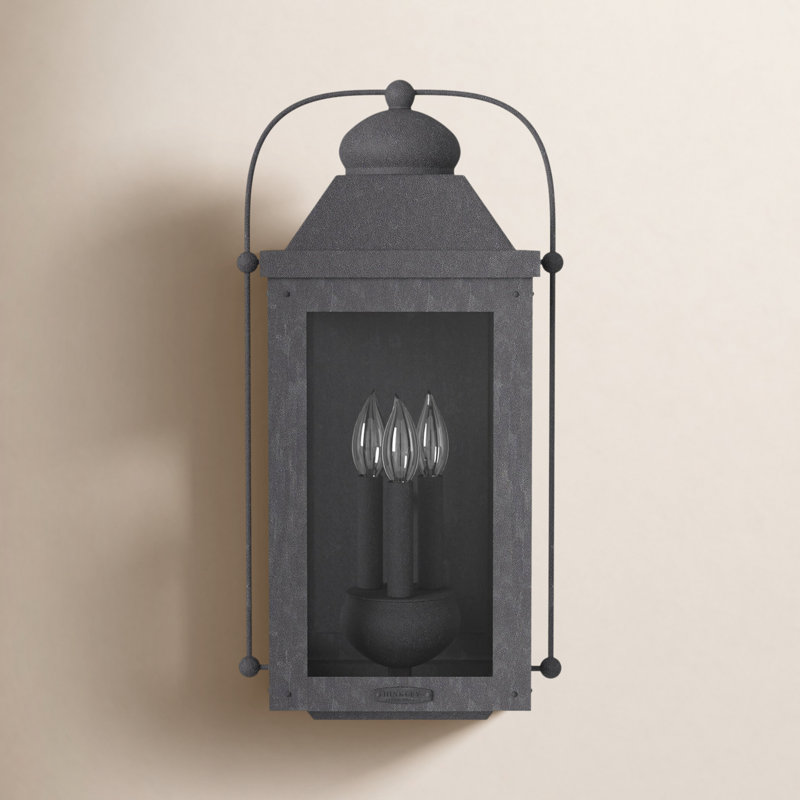Anchorage 4-Light Outdoor Wall Lantern, Aged Zinc, 3