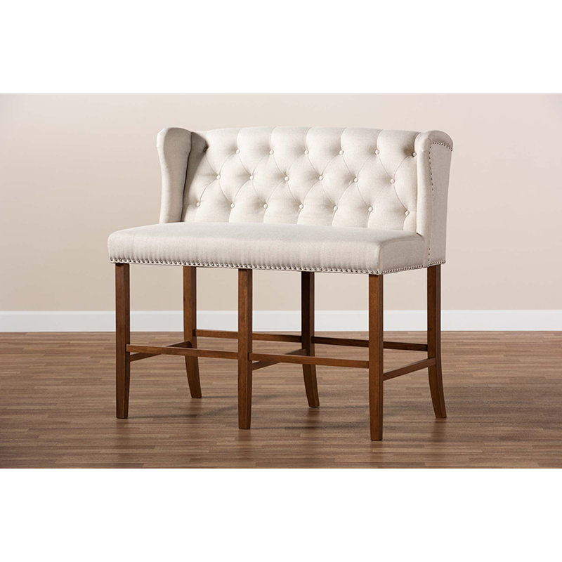 Austin Polyester Upholstered Bench, Beige