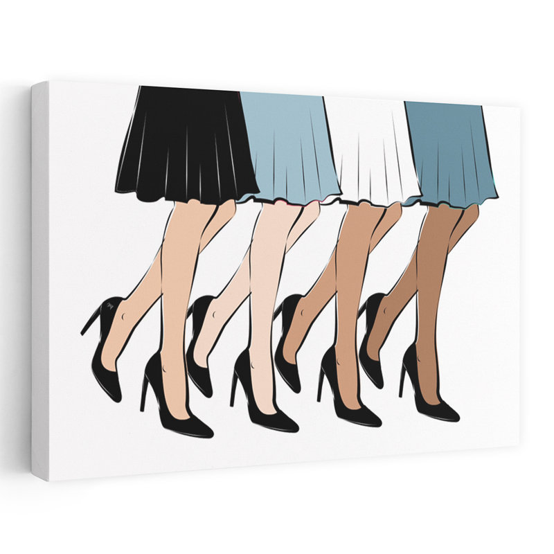 «Diverse Fashion Walk», impression murale moderne et élégante, H 40 po x l 60 po
