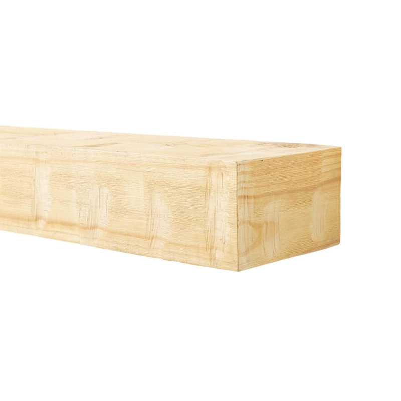 Country Living Wood Fireplace Mantel Shelf, Matte Clear, 48"