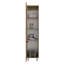Armoire de buanderie autoportante en chêne naturel avec tablettes fixes, 70,9 pouces de hauteur, 15,7 de largeur, convient à la salle de bain, étagères de rangement minces de style moderne et espaces utilitaires compacts, profondeur 12,2 po, idéale-301626496