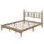 Grand lit plateforme rétro en bois avec tête de lit en forme de gourde, cadre de lit avec support en lattes de bois, pour la chambre à coucher