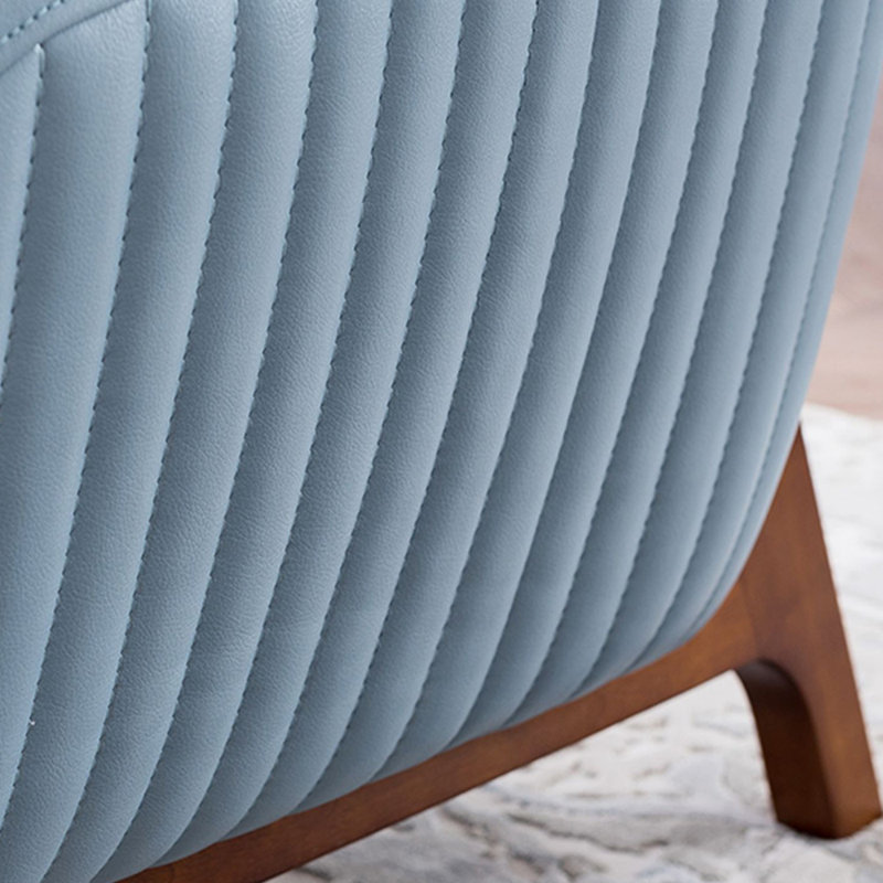 Annis Modern Simplicity Single Faux Leather Recliner, Light Blue