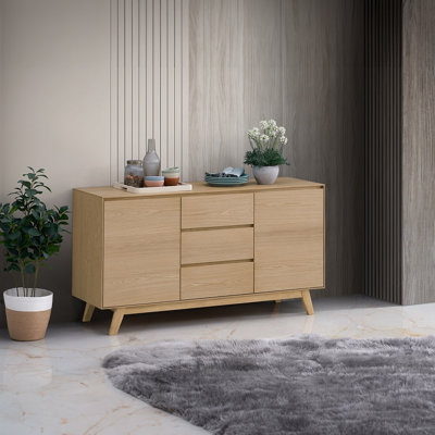 Kasem Server, Sideboard wtih 2 Doors, Buffet with 3 Drawers by George Oliver