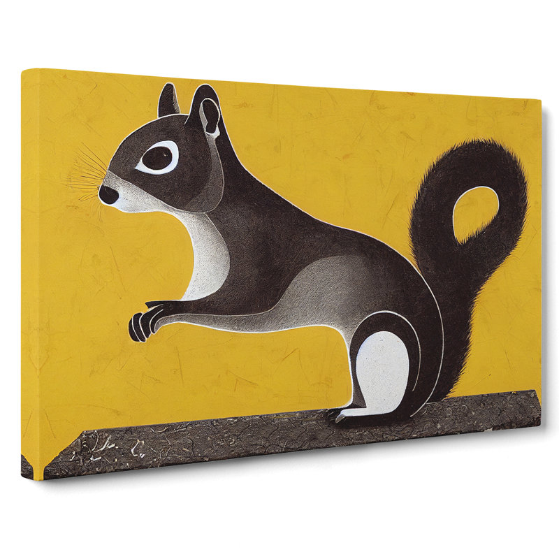 Squirrel Abstract - Wrapped Canvas, 40cm H x 60cm W x 3cm D
