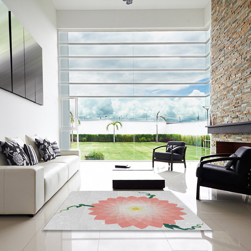 Tapis rose, Carré 7 pi
