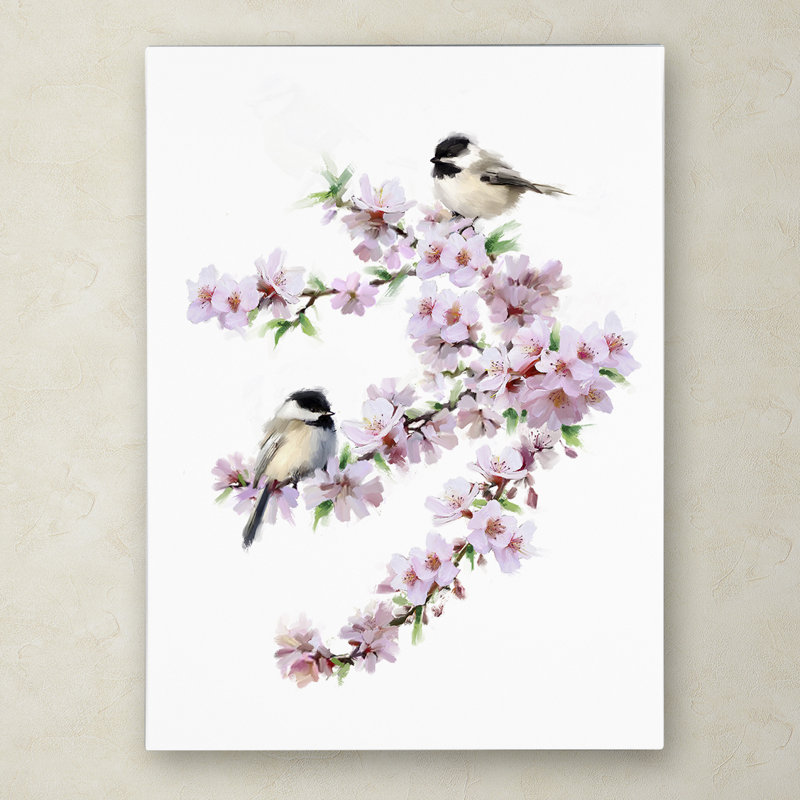 «Chickadees» par Armand, reproduction sur toile, H 24 po x l 18 po x P 2 po