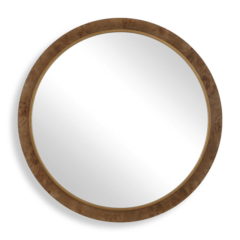 Uttermost Cleveland Round Burl Wood Mirror