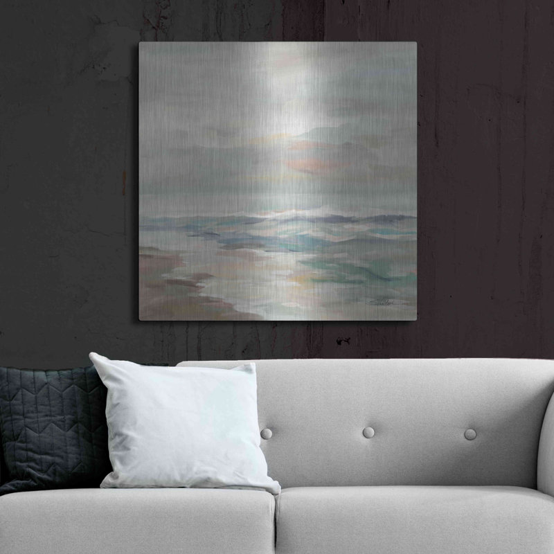 «Pastel Tide» par Silvia Vassileva, art mural en métal, H 36 po x l 36 po
