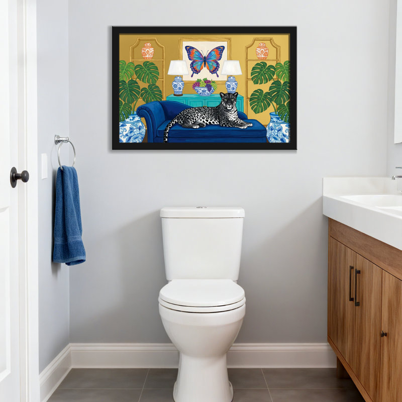 Animaux, art léopard tropical, H 12 po x l 18 po, Toile tendue, Ne s’applique pas