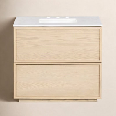 Hudson 36" Genuine Marble Single Bathroom Vanity