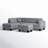Azruddin Reversible Sectional Sofa with Storage Ottoman