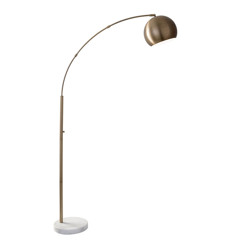 Lampe sur pied arquée 78 po Pollan, Laiton