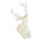 Curieux renne blanc assis
