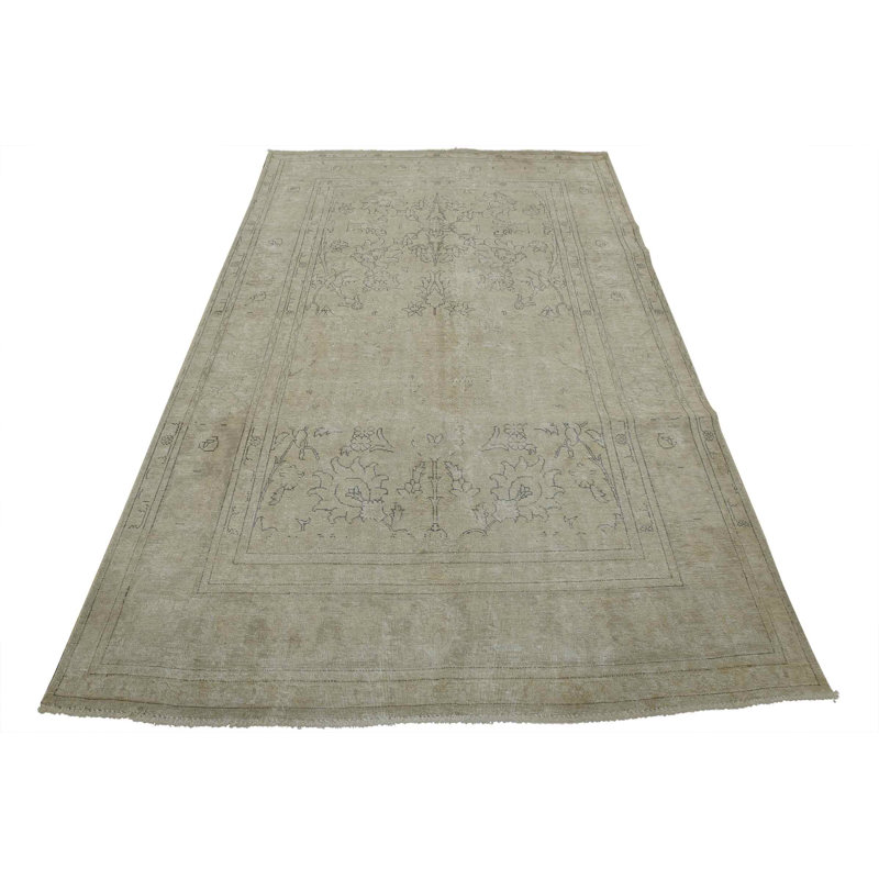 Tapis beige noué à la main Tabriz