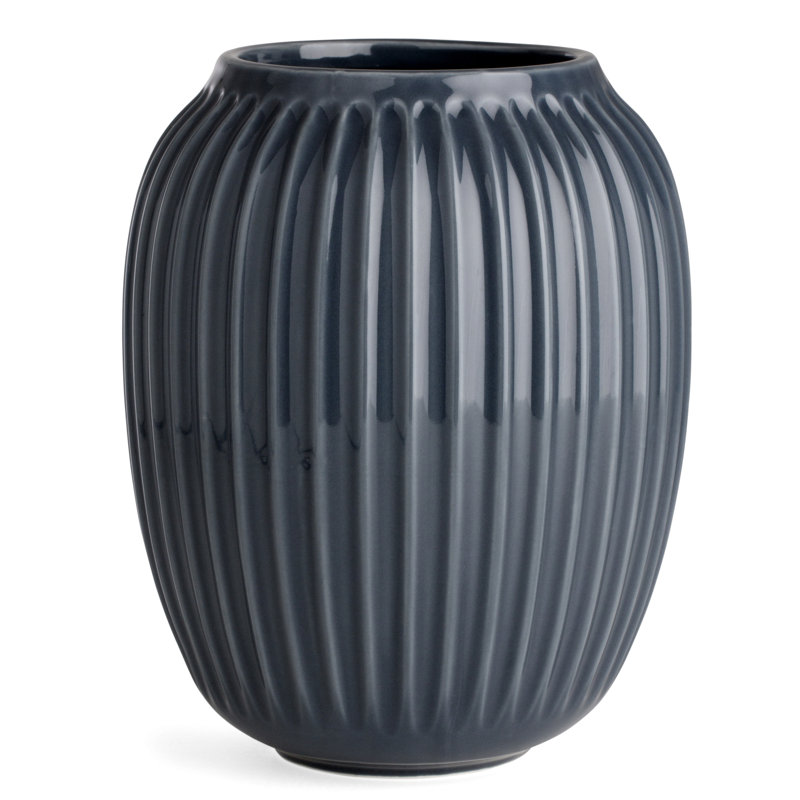 Hammershøi Handmade Ceramic / Porcelain Table Vase, Anthracite Gray