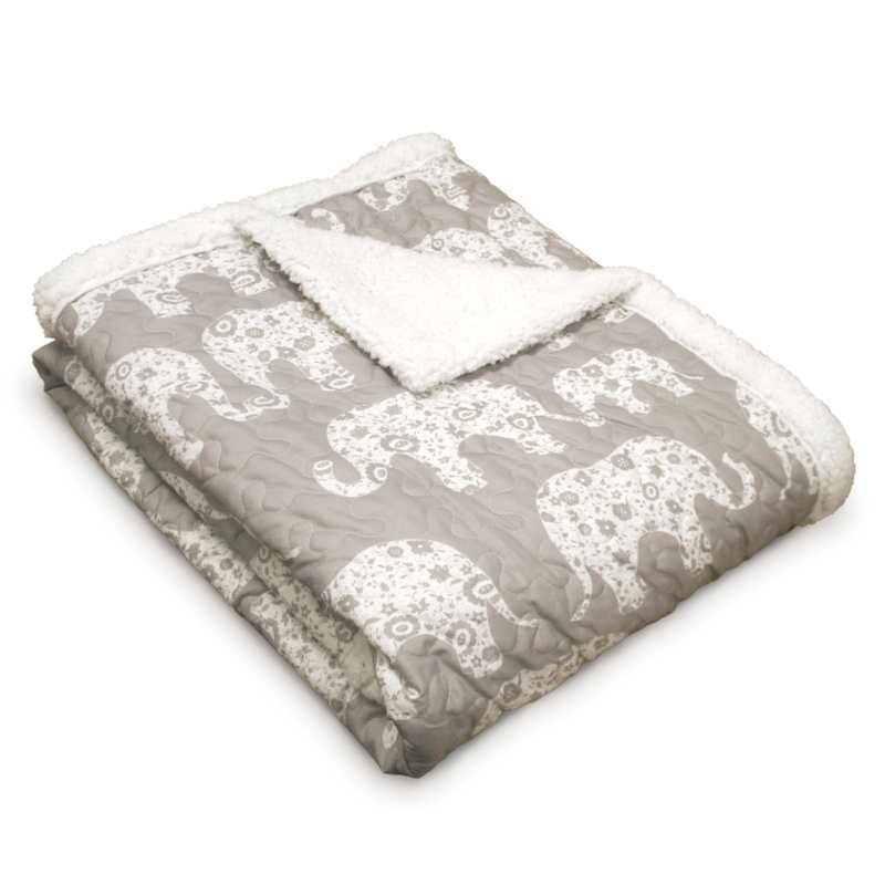 Elephant Parade Throw, Gray