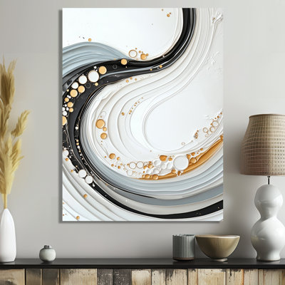 Minimal Abstract Spiral Soft Convergence II - Modern Metal Wall Decor, Abstract Spirals Metal Print