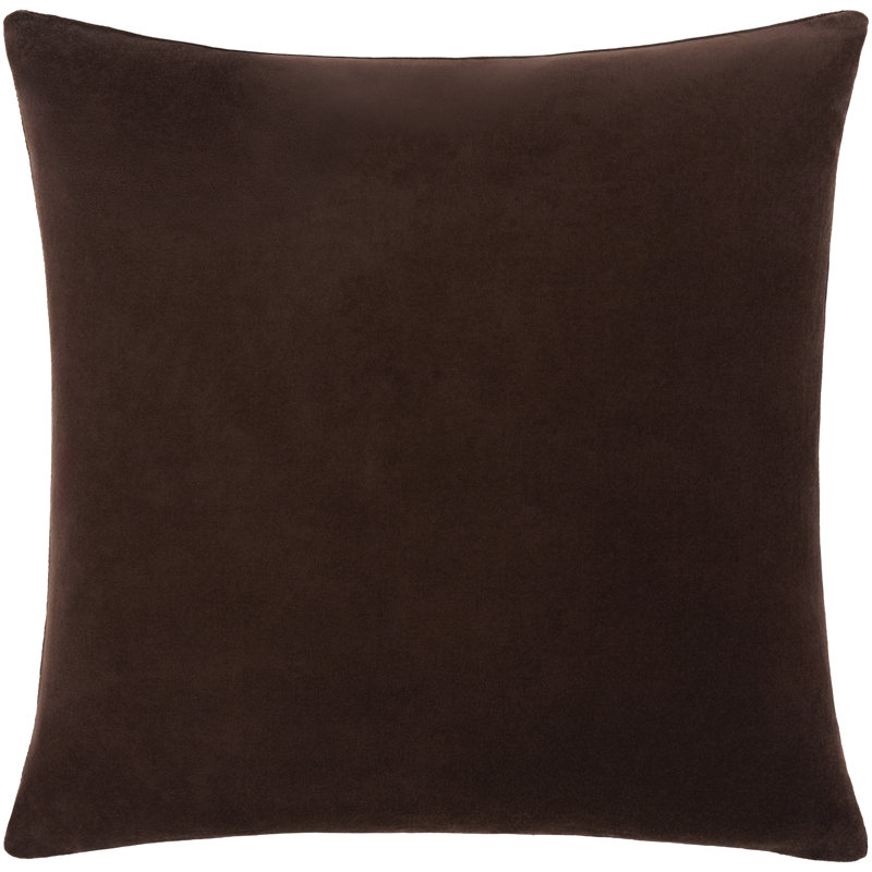 Elton Accent Pillow, Chocolate, Square 18", Polyester