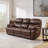 85.5''Wide Genuine Leather Pillow Arms Power Reclining Sofa With USB Charger And 2 Cup Holders-2061286475