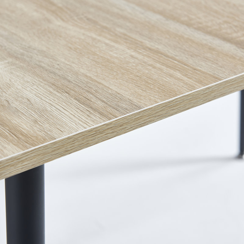 Kalafus Metal Base Dining Table, Oak