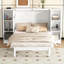 Lit escamotable grand classique classique en panneau de fibres à densité moyenne et en LVL blanc, peu encombrant pour les petits appartements et les pièces polyvalentes, style épuré et pratique